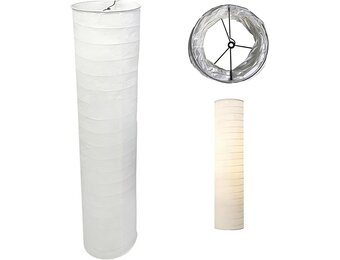 Witte Cilindrische Papieren Lampenkap 94 cm Hoog - Ersatz Lampenscherm