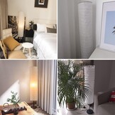 Witte Cilindrische Papieren Lampenkap 94 cm Hoog - Ersatz Lampenscherm