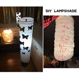 Witte Cilindrische Papieren Lampenkap 94 cm Hoog - Ersatz Lampenscherm
