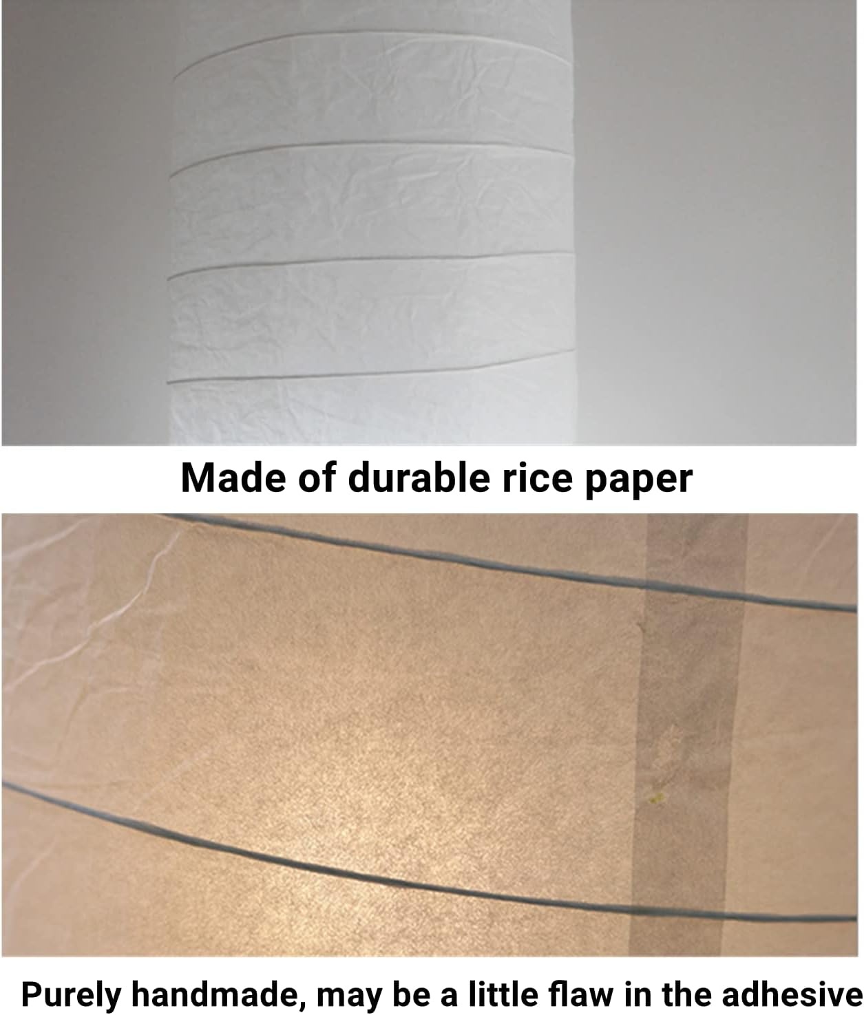 Witte Cilindrische Papieren Lampenkap 94 cm Hoog - Ersatz Lampenscherm