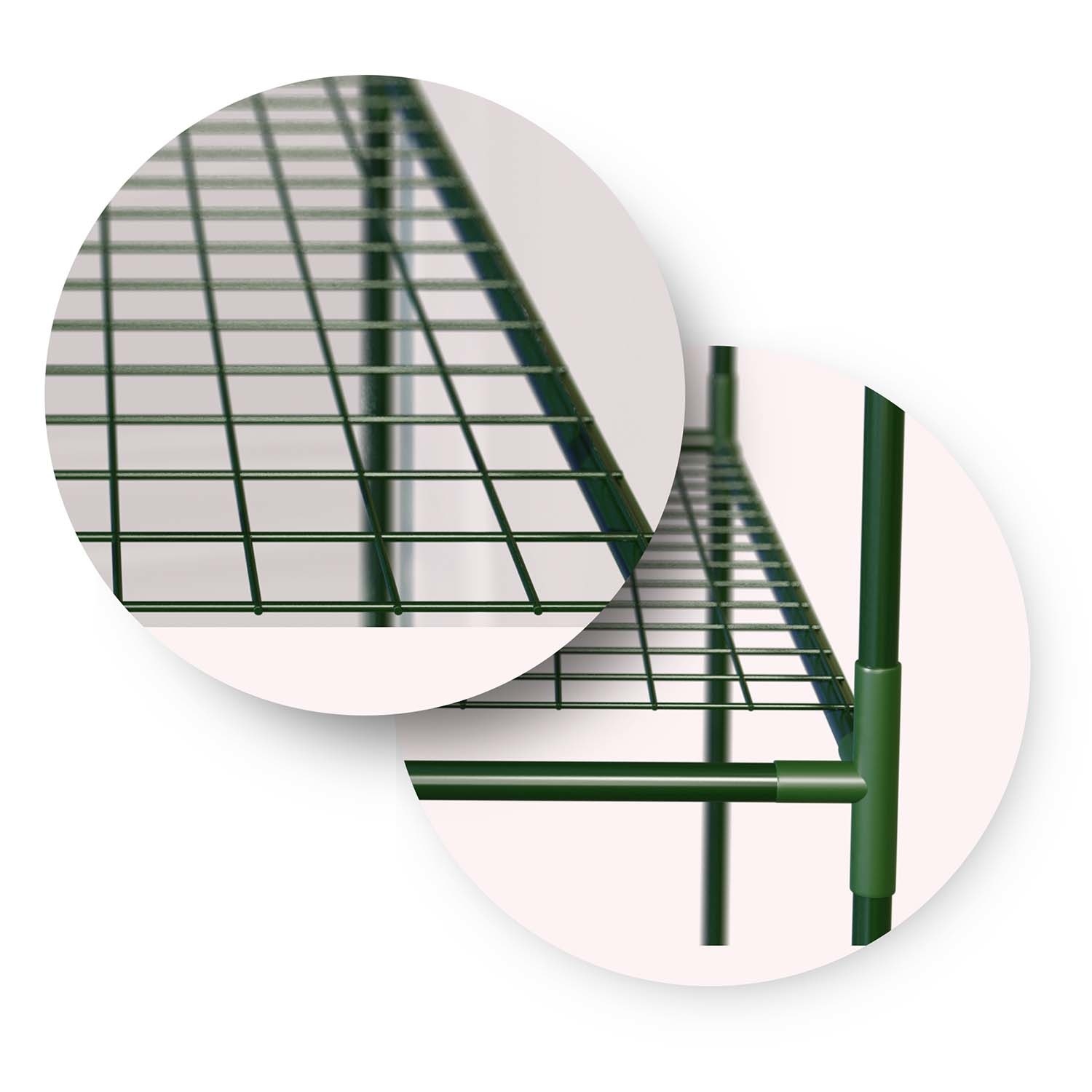 Tuinkas met 4 schappen - 140x70x195 cm - PVC