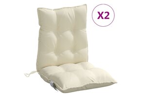 VidaXL Stoelkussens Lage Rug, Oxford Stof, Crèmekleurig - 52% Korting!