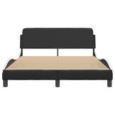 Modern Zwart-Wit Kunstleren Bed met Hoofdbord 120x200 cm - 41% Korting!