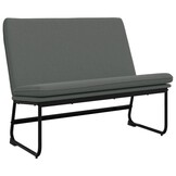 vidaXL Bankje 100x75x76 cm stof donkergrijs