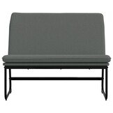 vidaXL Bankje 100x75x76 cm stof donkergrijs