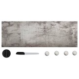 vidaXL Magneetbord van Glas - 60x20cm - Betongrijs met 56% Korting