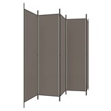 vidaXL Kamerscherm met 5 panelen 250x200 cm stof antracietkleurig