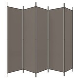 vidaXL Kamerscherm met 5 panelen 250x200 cm stof antracietkleurig