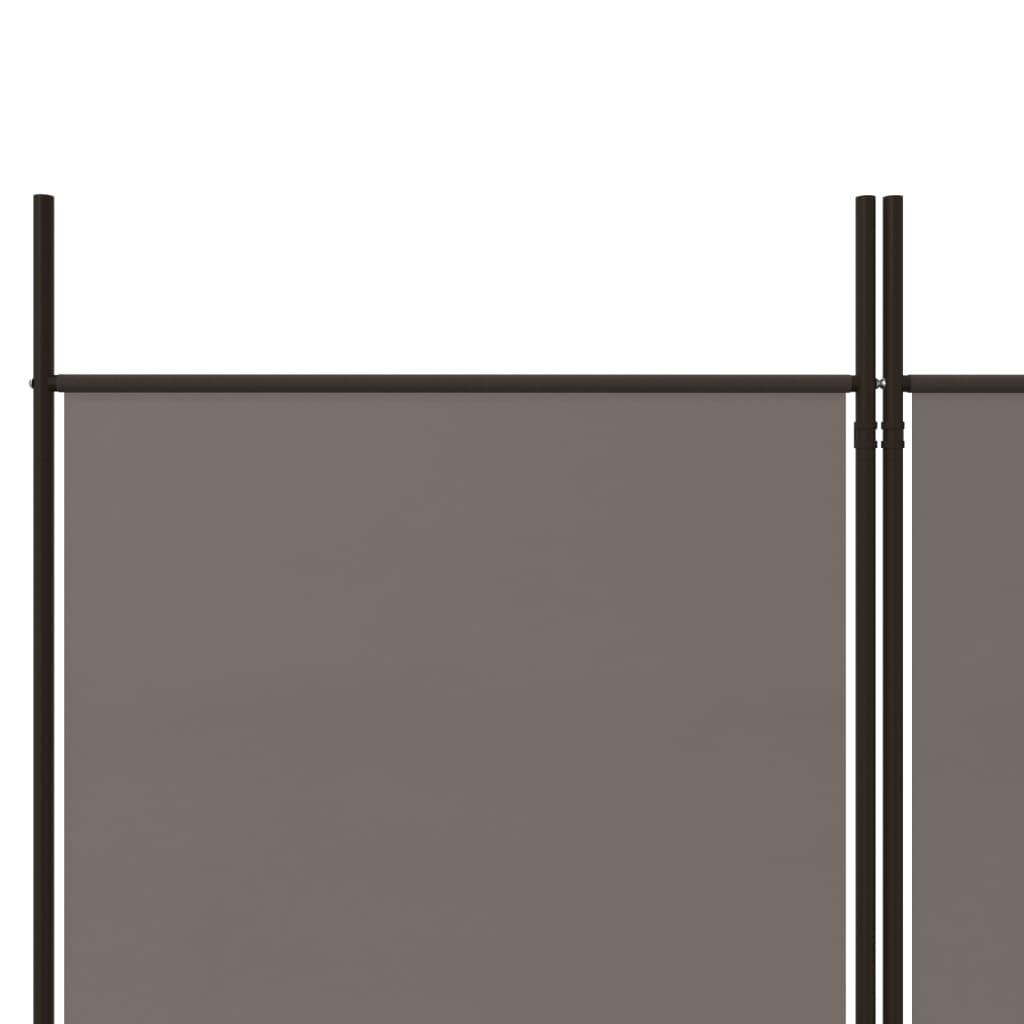 vidaXL Kamerscherm met 5 panelen 250x200 cm stof antracietkleurig