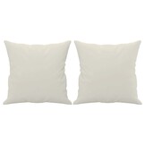 vidaXL Sierkussens 2 st 40x40 cm fluweel crèmekleurig