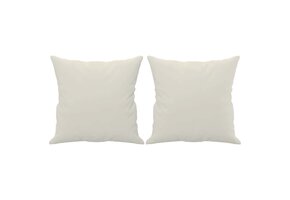 Set van 2 Crème Fluwelen Sierkussens 40x40 cm - 47% Korting!