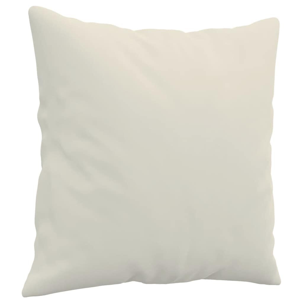vidaXL Sierkussens 2 st 40x40 cm fluweel crèmekleurig