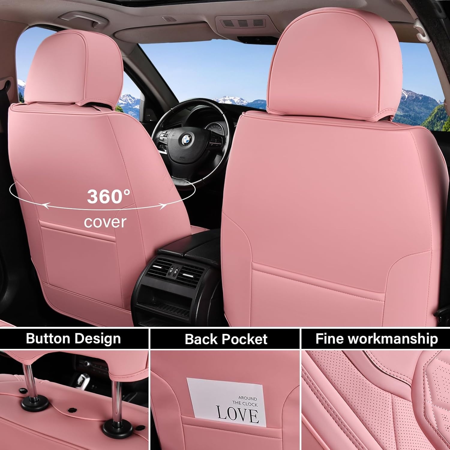 Coverado Luxe PU Leder Universele Autostoelhoezen - Waterdicht - Voor & Achterstoelen