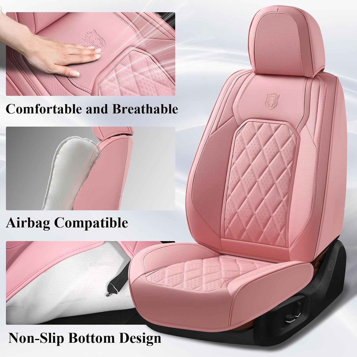 Coverado Luxe PU Leder Universele Autostoelhoezen - Waterdicht - Voor & Achterstoelen