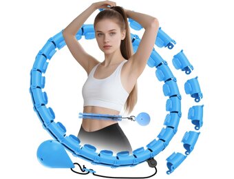 JLoibao Smart Hula Hoop voor Volwassenen, Verstelbaar (74-120 cm) met Verzwaarde Bal voor Gewichtsverlies
