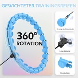 JLoibao Smart Hula Hoop voor Volwassenen, Verstelbaar (74-120 cm) met Verzwaarde Bal voor Gewichtsverlies
