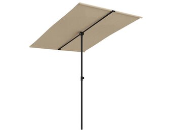 Parasol Taupe Aluminium Paal 2x1,5m - 40% Korting