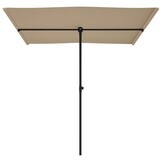 Parasol Taupe Aluminium Paal 2x1,5m - 40% Korting