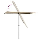 Parasol Taupe Aluminium Paal 2x1,5m - 40% Korting