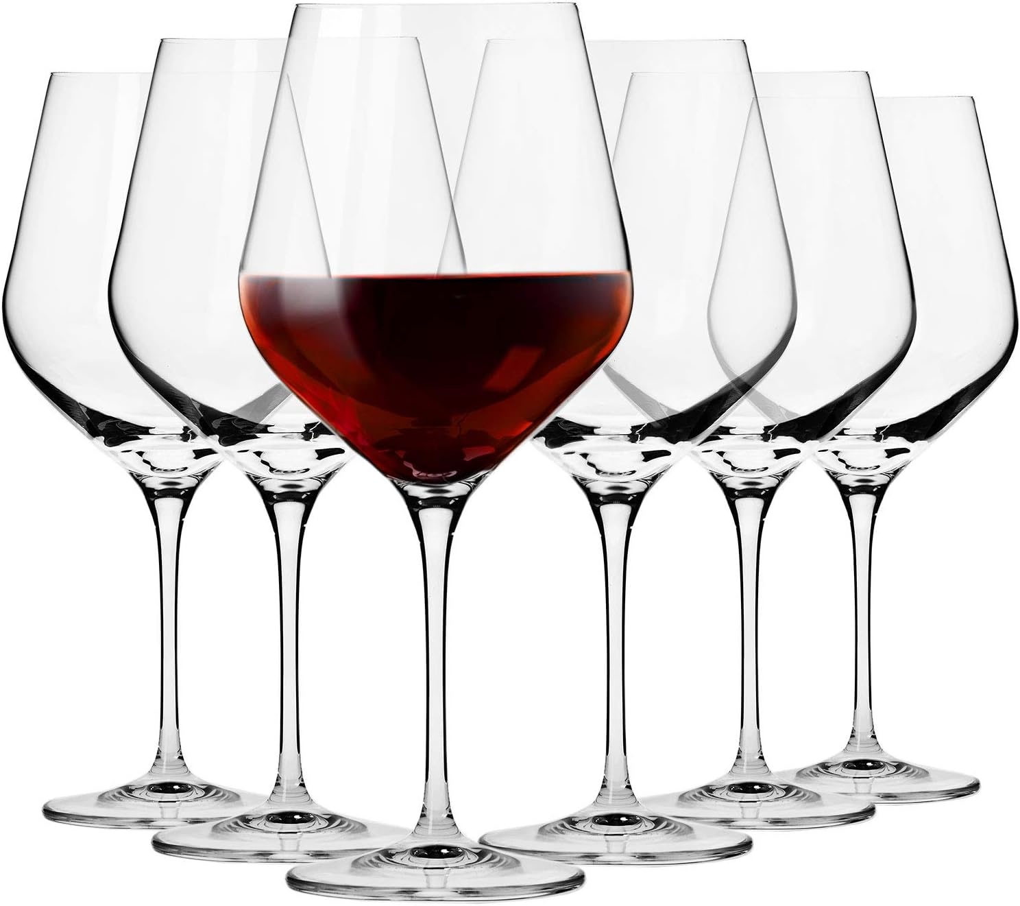 Krosno Grote Bourgogne-roudewijn­glazen | Set van 6 | 860 ml | Splendour-collectie | Perfect voor thuis, restaurants en feestjes | Vaatwasmachinebestendig | Loodvrij kristalglas