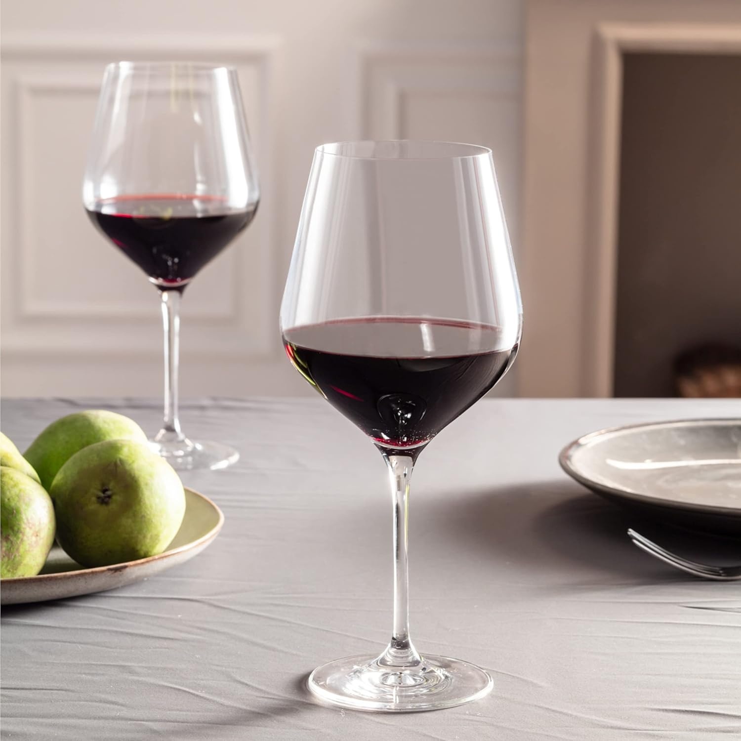 Krosno Grote Bourgogne-roudewijn­glazen | Set van 6 | 860 ml | Splendour-collectie | Perfect voor thuis, restaurants en feestjes | Vaatwasmachinebestendig | Loodvrij kristalglas