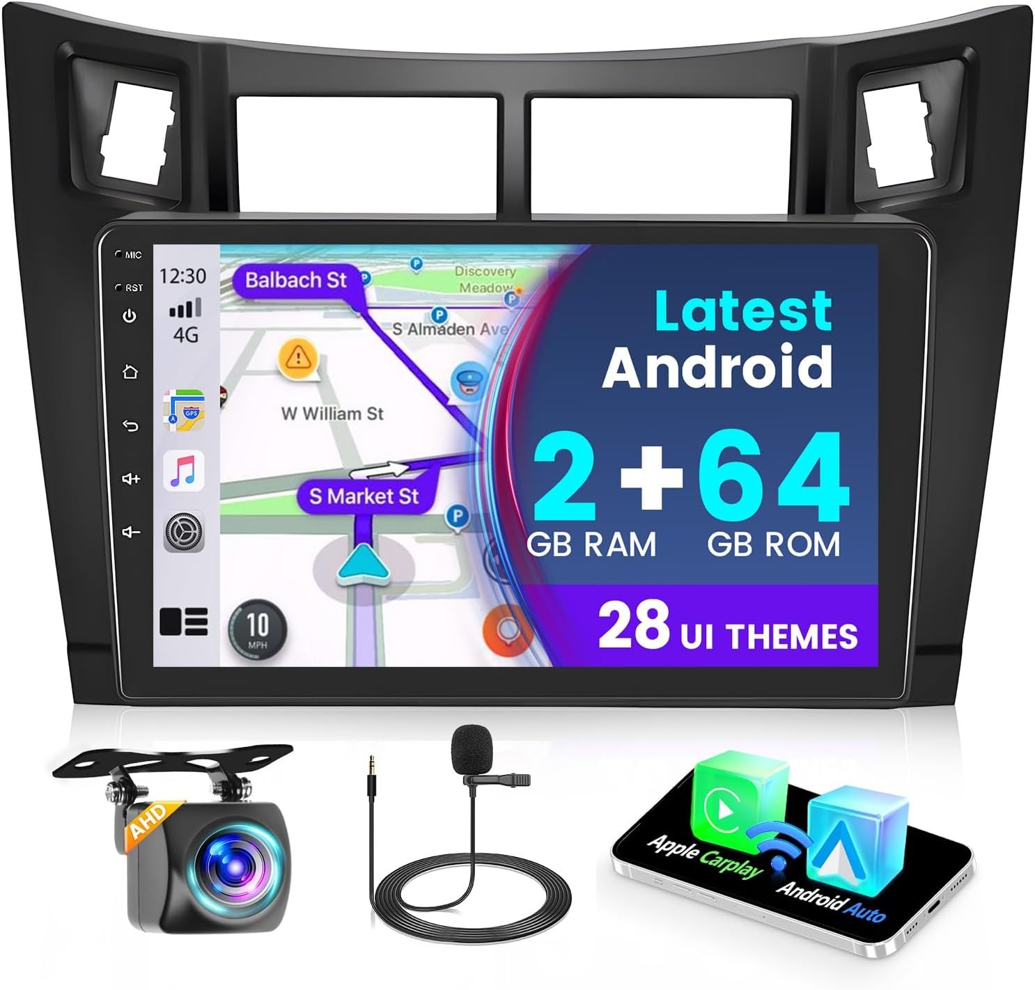 Android Radio Carplay Autoradio voor Toyota Yaris 2005-2011