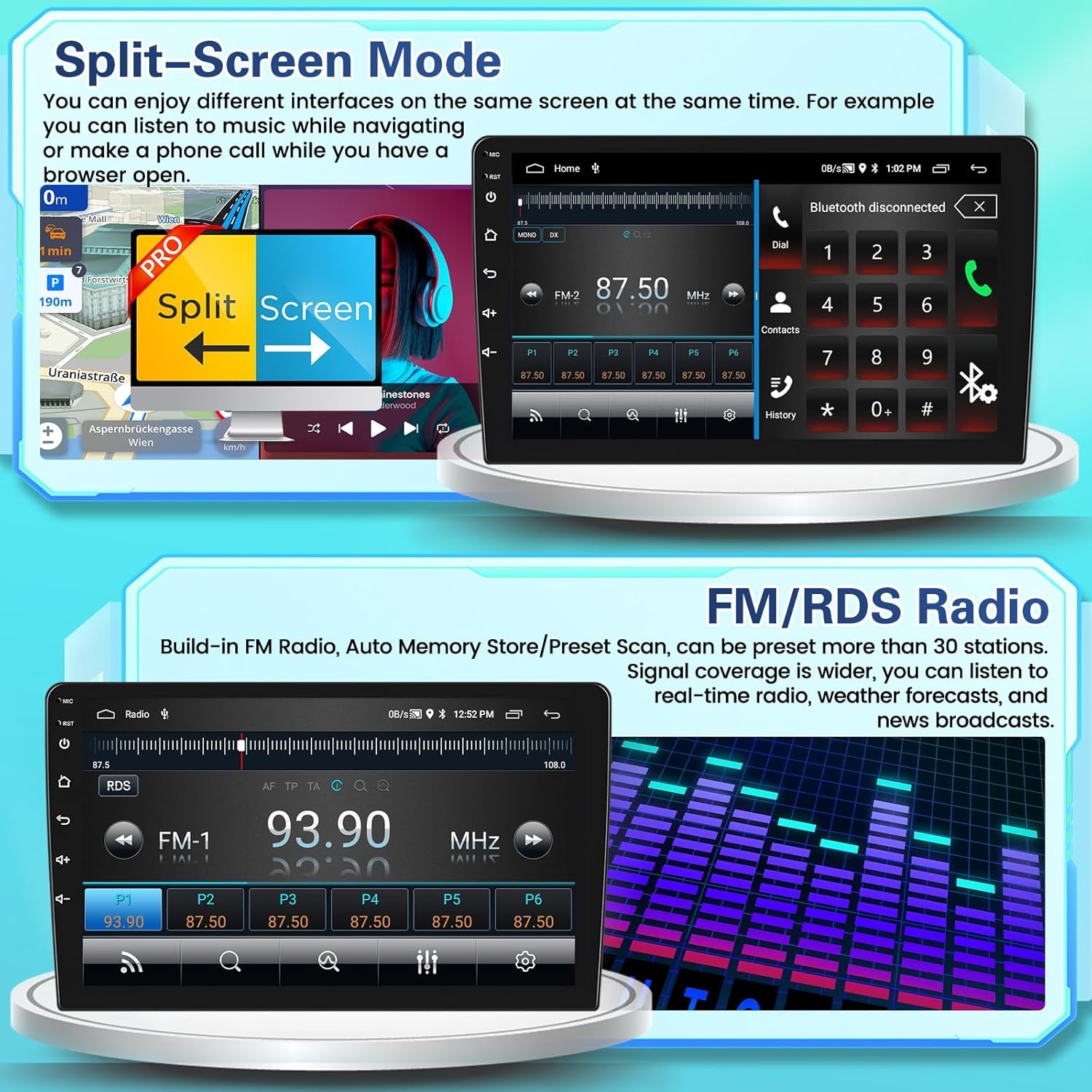 Android Radio Carplay Autoradio voor Toyota Yaris 2005-2011