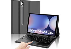 Hoes met Trackpad & Italiaans QWERTY Toetsenbord - Samsung Tab S10 Ultra (33% Korting)