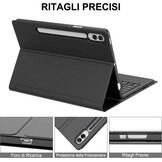 JADEMALL Toetsenbordhoes met trackpad voor Samsung Tab S10 Ultra 14,6 inch 2024, Italiaans QWERTY bluetooth-toetsenbord voor Samsung Galaxy Tab S10 Ultra met touchpad, zwart
