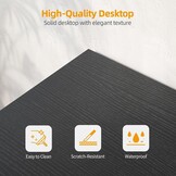 BEXEVUE Klein Hoekbureau met Stopcontacten - 100x70 cm L-vormig Computerbureau Schrijftafel, Omkeerbare Grote Opbergplanken, Boekenplank Werkstation voor Studie Speel Werk Slaapkamer Thuis Kantoor - Maat 100 x 70 cm