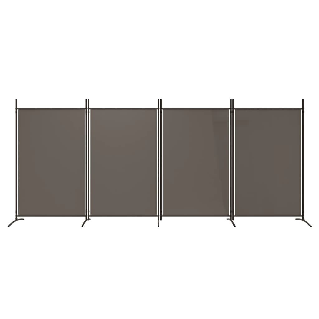 vidaXL Kamerscherm met 4 panelen 346x180 cm stof antracietkleurig