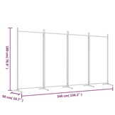 vidaXL Kamerscherm met 4 panelen 346x180 cm stof antracietkleurig