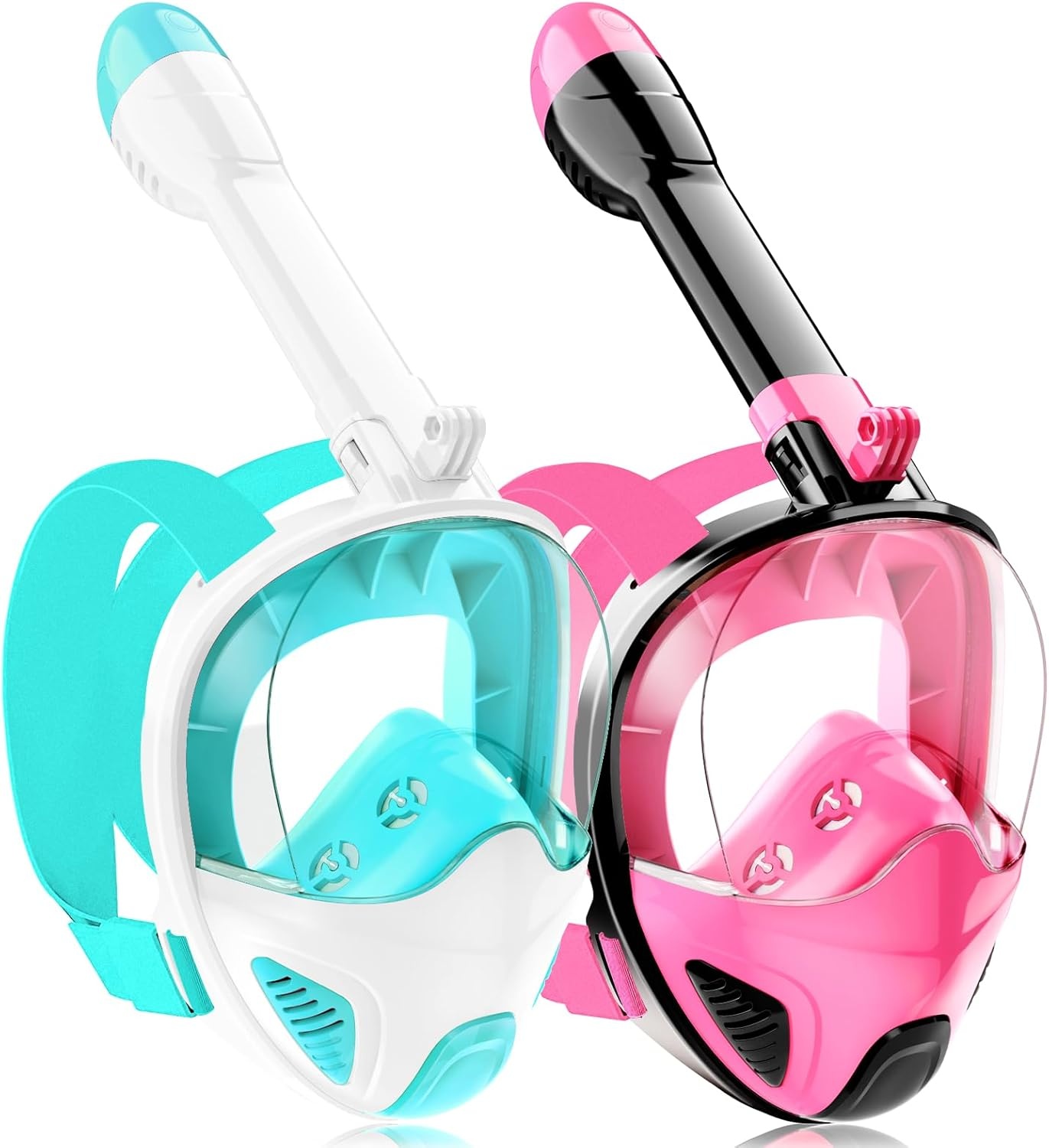 Seaview Snorkelmasker, volgelaatsmasker, 180 graden, snorkeluitrusting, duikmasker voor volwassenen en kinderen, anti-lek en anti-condens-snorkelset