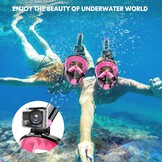 Seaview Snorkelmasker, volgelaatsmasker, 180 graden, snorkeluitrusting, duikmasker voor volwassenen en kinderen, anti-lek en anti-condens-snorkelset