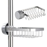 Bnimtm Doucheplank Zonder Boren, Roestvrij Stalen Doucheplank, Zeephouder, Sponsrek, Eifschaal Douche Voor 18-32 mm Stang