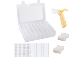 Borduurgaren Organizer Box met 24 Compartimenten & Spoelwinder - 68% Korting