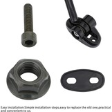 GOOFIT Polygon zwarte zijspiegel voor motorfiets, schroefadapter, bevestigingsclip, vervanging voor Kwasaki CBR CBR900 919 929 1000 UTV bromfiets, ATV, scooter, quad, pit dirtbike