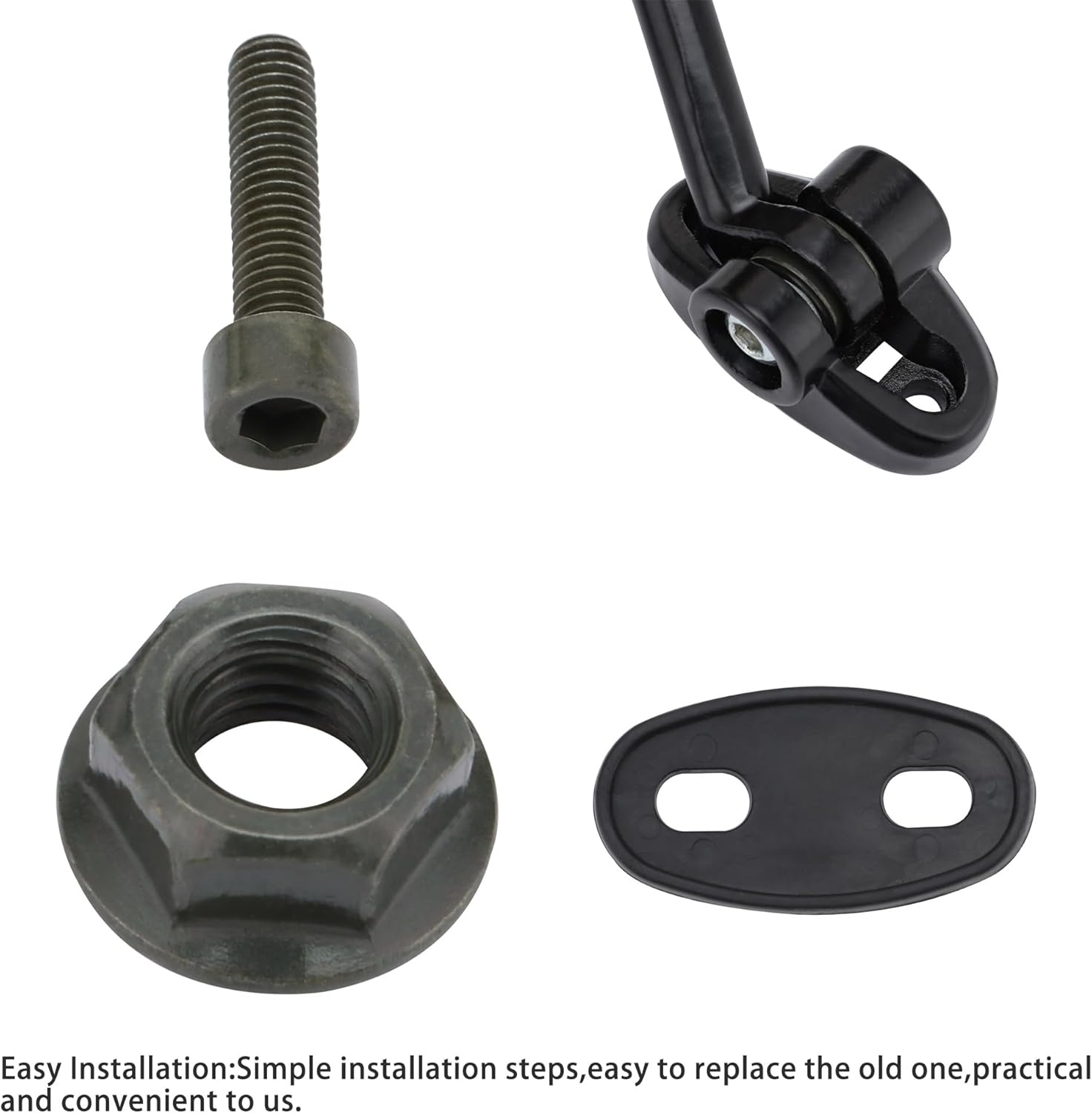 GOOFIT Polygon zwarte zijspiegel voor motorfiets, schroefadapter, bevestigingsclip, vervanging voor Kwasaki CBR CBR900 919 929 1000 UTV bromfiets, ATV, scooter, quad, pit dirtbike