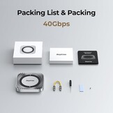 Aluminium hub & standaard voor de nieuwe M4/M4 Pro Mac Mini (2024) met 40 Gbps NVMe/M.2 SSD-behuizing, 2 x USB-A, USB-C host, 3,5 mm audio – compatibel met alle nieuwe Mac Mini M4/M4 Pro