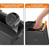 Kofferbakorganizer, leer, organizer, kofferbakbox, instelbaar, opvouwbaar,31 x 33 x 38 cm (zwart, 32L (PP-honingraat, schroeven, max. 18kg))