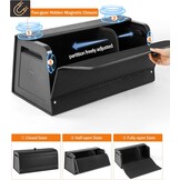 Kofferbakorganizer, leer, organizer, kofferbakbox, instelbaar, opvouwbaar,31 x 33 x 38 cm (zwart, 32L (PP-honingraat, schroeven, max. 18kg))