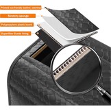 Kofferbakorganizer, leer, organizer, kofferbakbox, instelbaar, opvouwbaar,31 x 33 x 38 cm (zwart, 32L (PP-honingraat, schroeven, max. 18kg))