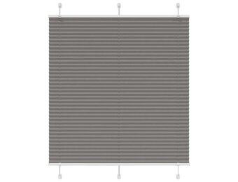 vidaXL Plissé rolgordijn 120x150 cm stofbreedte 119,4 cm antraciet