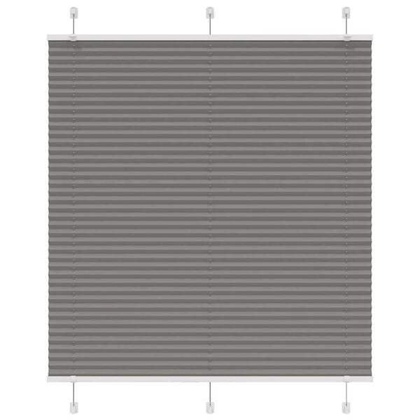 vidaXL Plissé rolgordijn 120x150 cm stofbreedte 119,4 cm antraciet