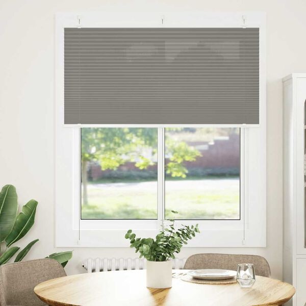 vidaXL Plissé rolgordijn 120x150 cm stofbreedte 119,4 cm antraciet