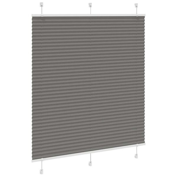 vidaXL Plissé rolgordijn 120x150 cm stofbreedte 119,4 cm antraciet