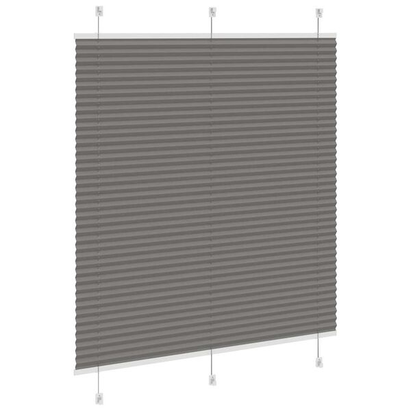 vidaXL Plissé rolgordijn 120x150 cm stofbreedte 119,4 cm antraciet