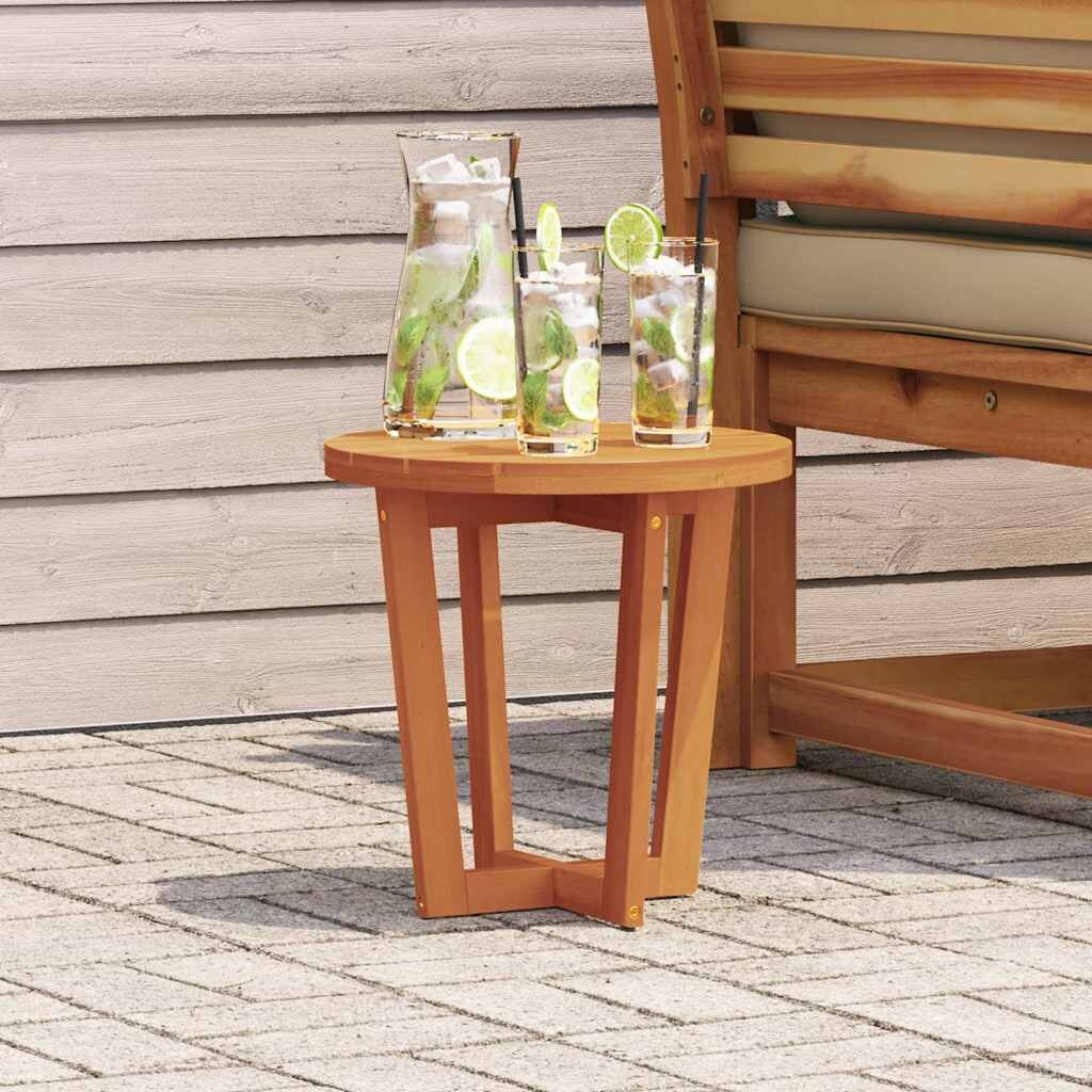 vidaXL Tuinbijzettafel rond Ø40x40 cm massief acaciahout