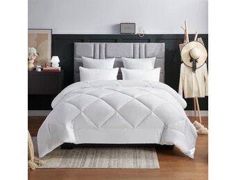 WAVVE Winterdekbed, 220 x 240 cm, voor bed van 135/150 cm, 450 g/m², zachte, ademende vezels, 240 x 220 cm