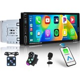 1 Din Radio 6,9 Inch Aanraakscherm Autoradio met Wireless Carplay Android Auto